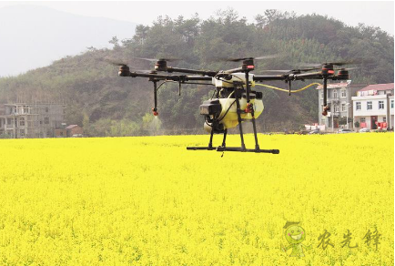 無人機用于油菜病蟲害防治作業